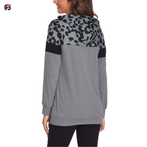 Sudaderas con capucha y sudaderas para mujer Diseño de leopardo Estampado Jersey Estilo Logotipo personalizado Mangas completas Ropa de calle informal - Product Image 2