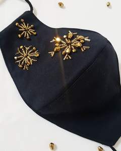 2025 nuevos accesorios faciales con bordado Zari hermosas perlas y cuentas de cristal elegante fiesta y ropa de boda - Product Image 1