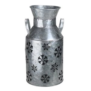 Vase en métal galvanisé de taille personnalisée porte-fleurs fait à la main de la meilleure qualité et vaisselle décorative similaire à la conception de bidon de lait - Product Image 3