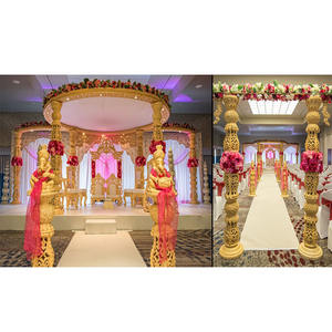 Mantel de boda de Maharani de lujo, decoración de flores, glamurosa, indio, para boda, gran boda, Jali Pillar - Product Image 1