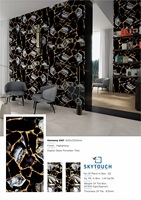 Carreaux de sol en porcelaine effet marbre noir brillant avec veines dorées, décoration intérieure, carreaux de sol en porcelaine 1200 x 600, carreaux pleine masse.