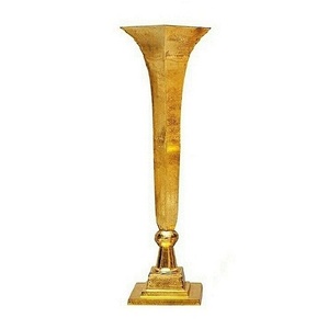 Florero de metal hecho a mano de calidad superior Florero de piso de lujo Maceta decorativa con diseño tradicional - Product Image 5