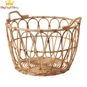 ตะกร้าหวายเป็นมิตรกับสิ่งแวดล้อมตะกร้าซักผ้าที่เก็บของในบ้านทำโดย FBA Amazon จากเวียดนาม - Product Image 5