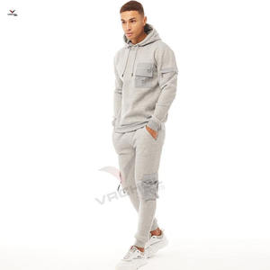 Sudadera con capucha para hombre de alta calidad mezcla de lana de algodón de Color de contraste personalizado para invierno al por mayor - Product Image 6