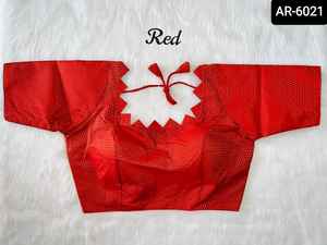 Prêt à porter Jacquard Banarasi Soie Blouse Indien Ethnique Designer Saree pour Femmes Taille Libre pour Mariage Porter avec Lehenga Choli - Product Image 3