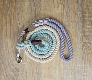 <b>Light</b> Color Ombre Handmade Cotton Dog <b>Rope</b> Leash <b>Rope</b> Lead Heavy Duty Handmade Colorful Braided Cotton <b>Rope</b> Dog - Product Image 2