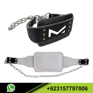 Cinturón de inmersión de cuero de alta calidad Negro con cadena de acero Cinturón de inmersión de cuero genuino con logotipo personalizado al por mayor para entrenamiento de gimnasio - Product Image 6