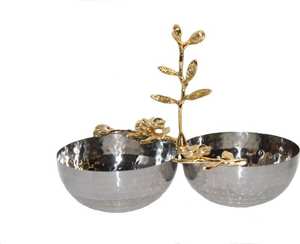 Support de feuille d'arbre de service en métal en aluminium écologique fait à la main Design personnalisé Technique polie pour les fêtes-Top vente en gros - Product Image 6