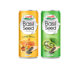 Bebida Natural de Semillas de Albahaca 250ml, Infusión Frutal Refrescante, Textura Masticable, Rica en Fibra Saludable, Bebida Embotellada Lista para Beber - Product Image 1