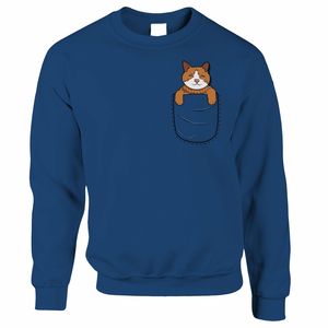 Sudadera con Capucha y Cremallera para Hombre, de Forro Polar 100% Algodón, con Estampado de Camuflaje, Diseño Divertido de Gato con Bolsillo de Gatito, Novedosa Idea de Regalo para Amantes de las Mascotas, para Invierno - Product Image 1
