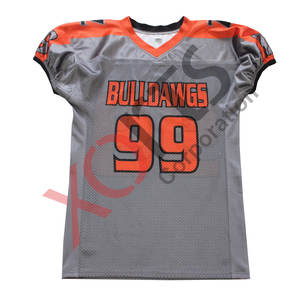 2026 mangas Premium corte sublimación todo fútbol americano Jersey bandera diseño gradiente nombre y número aparejos sarga bordada - Product Image 2