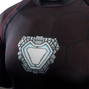 Chemises de compression pour hommes à manches courtes, rashguard MMA, t-shirts élastiques pour la musculation - Product Image 2