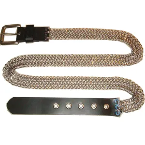 Rare design Chain mail Belt with leather Butted Iron Chian mail belt suppliers premium quality Chian mail belt at low price