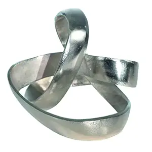 Infinity Knot Metal Sculpture in Silver Finish for abstract knot sculpture is the perfect contemporary accent piece