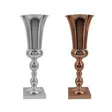 Florero Moderno de Metal Niquelado, Nuevo, Decorativo para Mesa de Comedor, Centro de Mesa para el Hogar - Product Image 3