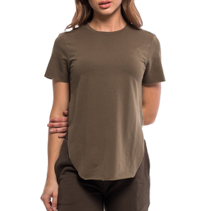 New Arrival FULL <b>LENGTH</b> Tee <b>Shirts</b> Customize Print logo Regular Fit 100% Cotton Fashionable <b>Shirts</b> for <b>Women</b> 2202 - Product Image 2