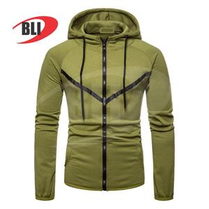 Derniers sweats à capuche en molleton 100% de haute qualité, coupe régulière, motif à carreaux, écologiques, fermeture éclair, logo personnalisé OEM, pour hommes, 2025 - Product Image 3