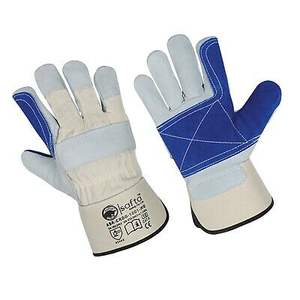 Guantes de seguridad para jardinería para hombres y niños, protectores de mano de cuero Partido de vaca a prueba de espinas para trabajo de construcción - Product Image 1