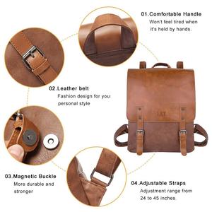 Export Selling Light <b>Weight</b> Stylish Cowhide Genuine Brown Leather useful <b>backpack</b> for Men & Women - Product Image 2