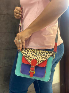 Sac à main en cuir véritable à imprimé Animal pour femmes, pochette élégante pour dames, collection - Product Image 6