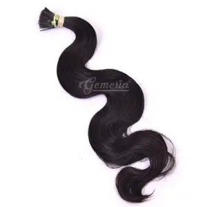 I Tips Raw Hair Body Wave Extensions Indian Hair Permanent Hair Extension