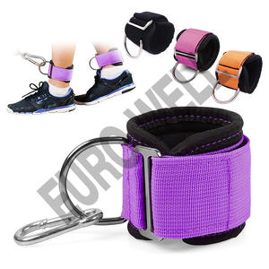 Bretelles de cheville de dernière conception pour les machines à câble Poignets de cheville rembourrés en néoprène souple à anneau en D pour les jambes - Product Image 4