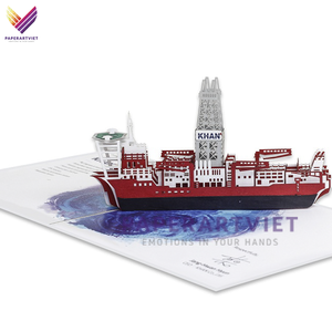 Carte originale en papier artistique, artisanale 3D, pour événements spéciaux, papier artistique, Viet charm - Product Image 2