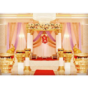 Exclusivo Mandap de Boda con Pilares Romanos Blancos, Impresionante Mandap de Boda con Pilares Romanos para Bodas Indias Reales, Mandap de Boda con Pilares Romanos LA - Product Image 1