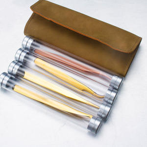 Pincettes pour extension de cils en acier inoxydable, résistantes à l'huile, logo personnalisé, économique - Product Image 5