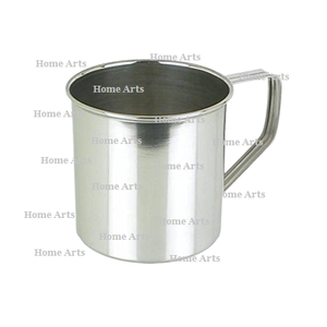 Taza para beber agua de forma redonda de diseño fantástico en taza de leche de té de color plateado de acero inoxidable a buen precio en la India - Product Image 3