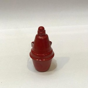 Pot à thé pour maison de poupée, en Miniature, avec jeu de métal rouge brillant, pour cuisine, mini - Product Image 5