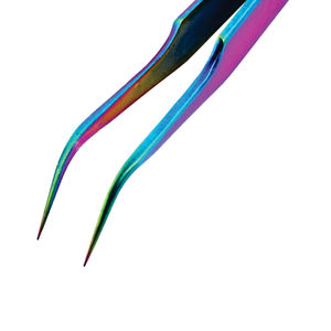 Pincettes de Style bijoutier en acier inoxydable arc-en-ciel #6 couleur titane multiple pointe Fine - Product Image 3