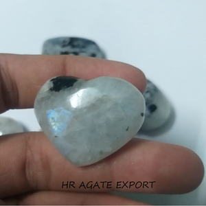 Handmade Wholesale Natural <b>Crystal</b> Rainbow Moonstone Small Heart Shaped Semi-Precious Stone <b>Crafts</b> for Wedding Decoration Gifts - Product Image 4
