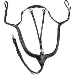 DD-Placa de pecho de caballo occidental de cuero negro, fabricantes de conjuntos Martingle - Product Image 2