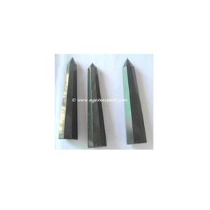 Obelisco de Ágata Negra Curativa, Tallado y Grabado, Decoración para el Hogar, Imitación Antigua - Product Image 2