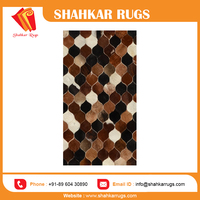 Tapis Shahkar – Vente d'usine – Qualité supérieure – Lot en gros – Marron chocolat – Jacquard en cuir – Réversible – Hauteur de poils moelleux – Style moderne – Toutes saisons