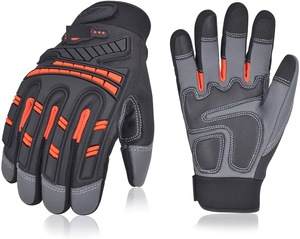 Meilleurs gants de mécanicien pour hommes robustes personnalisés gants de sécurité en cuir de travail de haute qualité à doigts entiers anti-dérapant pour écran tactile - Product Image 6