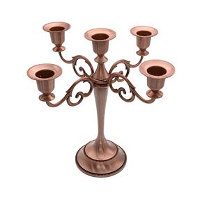 Candélabre en métal à cinq bras, qualité supérieure, fait à la main, design traditionnel, décoration de mariage, candélabre de luxe - Product Image 5