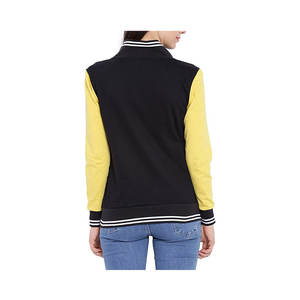 Chaqueta universitaria con letras de béisbol para hombre o mujer personalizada al por mayor estilo liso con material de relleno de algodón - Product Image 2