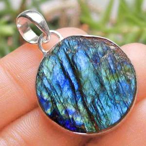 <b>Sterling</b> <b>Silver</b> Jewelry Set Druzy Bar Necklace Gemstone <b>Bead</b> <b>Bracelet</b> Roller Bottles Spectrolite Including Pendants Charming - Product Image 3