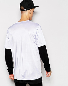 T-Shirt Double couche à manches longues pour hommes, vêtements pour hommes, avec Double épaisseur, bon marché - Product Image 5