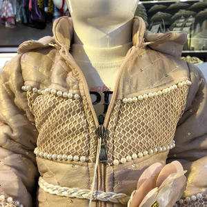 Pantalon en velours côtelé, 3 pièces, pour femme, robe de couleur blanche, design étonnant, pour la saison d'hiver, nouvelle collection - Product Image 3