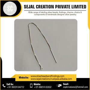 Crochets d'oreille fantaisie Fils d'oreille en argent de haute qualité Fils d'oreille en forme de rein De l'Inde résultats de boucles d'oreilles en argent sterling DE VENDEUR ET FOURNISSEUR INDIEN - Product Image 4