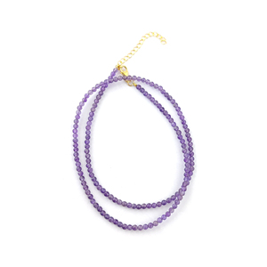 Collar con cuentas de amatista, cuentas facetadas - Product Image 3