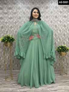 Último estilo indio bordado pesado Vestido de estilo completo para damas Vestido largo de fiesta con precio Dupatta - Product Image 2