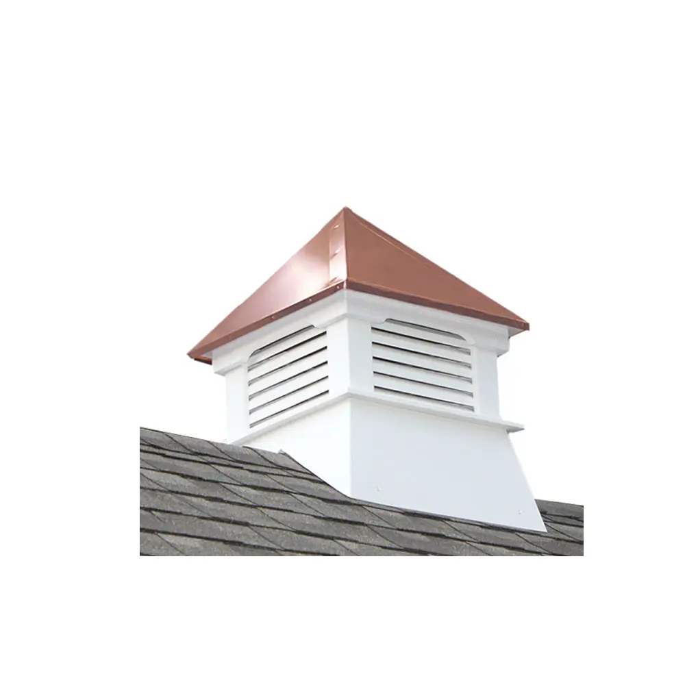 سقف من النحاس النقي, طراز (Accentua) بطول 20 بوصة مربع الشكل ، مصنوع من مادة PVC ، خالي من الصيانة ، مصنوع من النحاس الخالص ، مربع الشكل بمقاس 20 بوصة × 26 بوصة