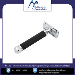 Maquinilla de Afeitar de Seguridad para Hombre, de Doble Filo, Ajustable, de Acero Inoxidable, con Mango de Latón, para Uso en Barberías - Product Image 2