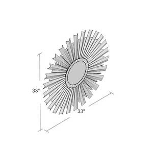 Miroir mural Sunburst écologique à des fins décoratives - Product Image 2