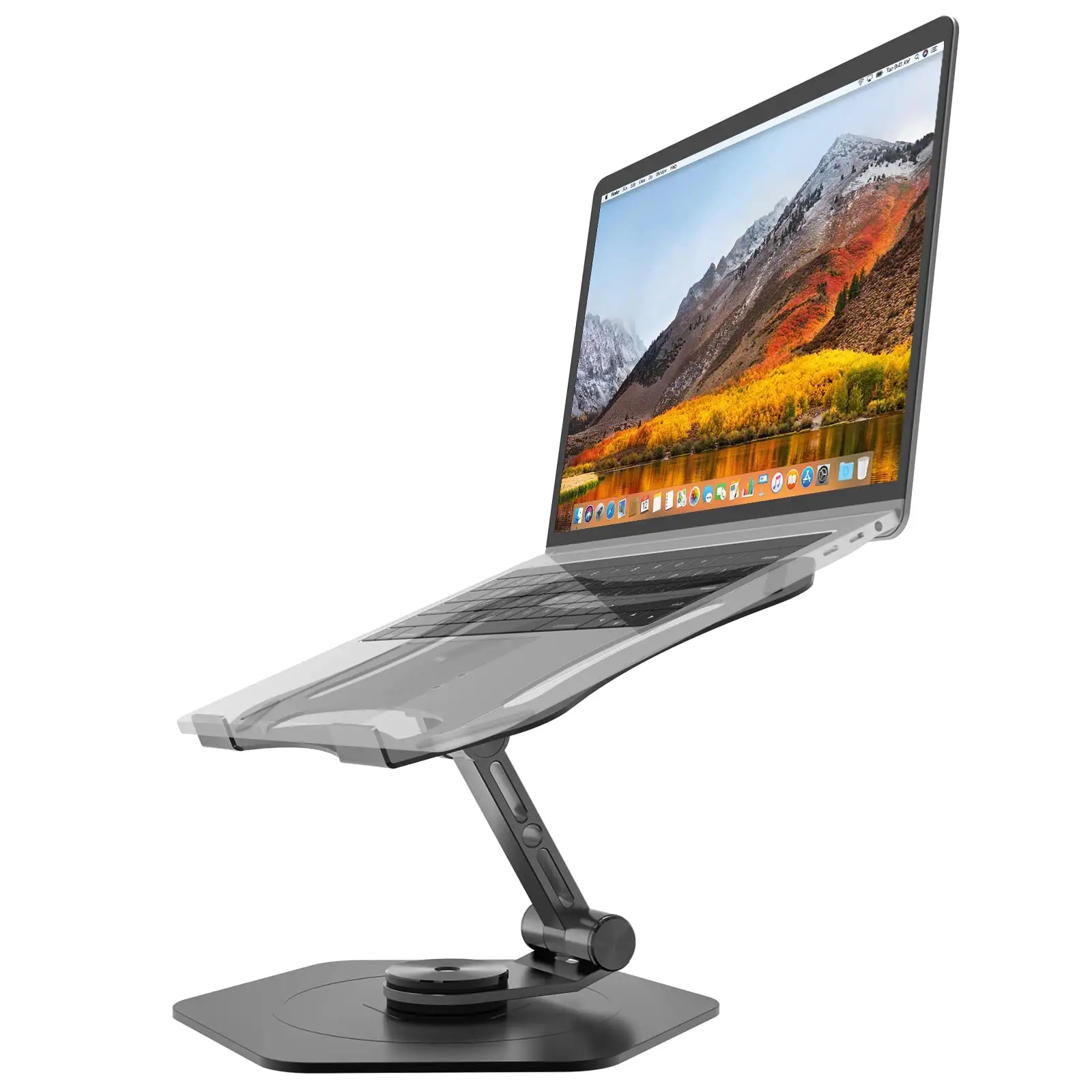 Laptop Table Swivel Adjustable Laptop Stand Rotating Aluminum Notebook Stand with Mechanical Sound