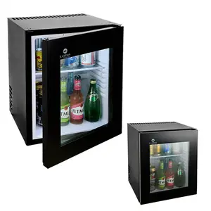 30L Hiện Đại Mini Bar Nhà/Khách Sạn, Không Có Máy Nén Hấp Thụ Trong Suốt Cửa Tủ Lạnh Khách Sạn Tủ Lạnh Mini